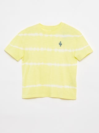 T-shirt a righe tie and dye
