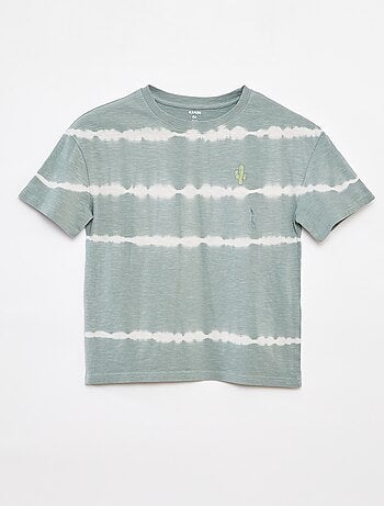 T-shirt a righe tie and dye