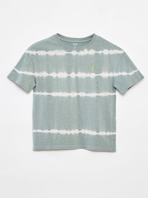 T-shirt a righe tie and dye - Kiabi