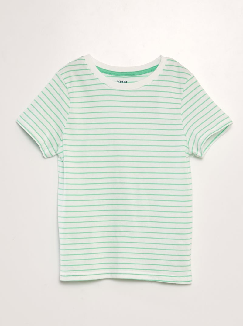 T-shirt a righe VERDE - Kiabi