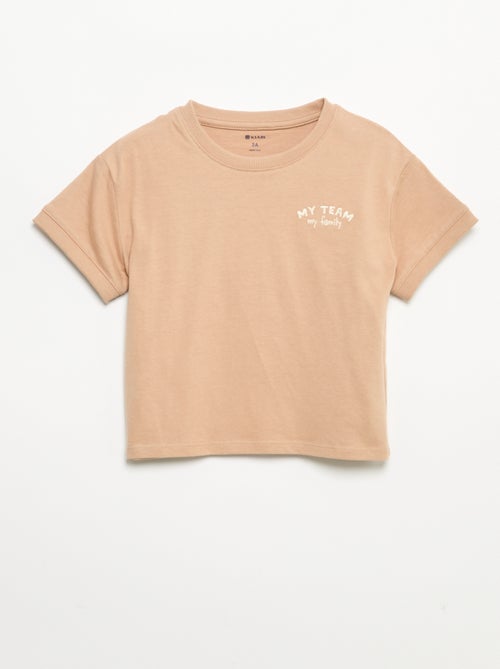 T-shirt a stampa fantasia a maniche corte - Kiabi