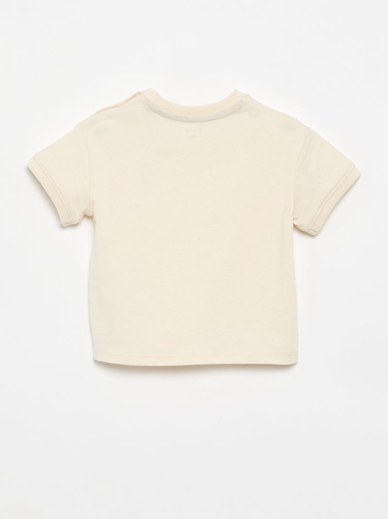 T-shirt a stampa fantasia a maniche corte Beige - Kiabi
