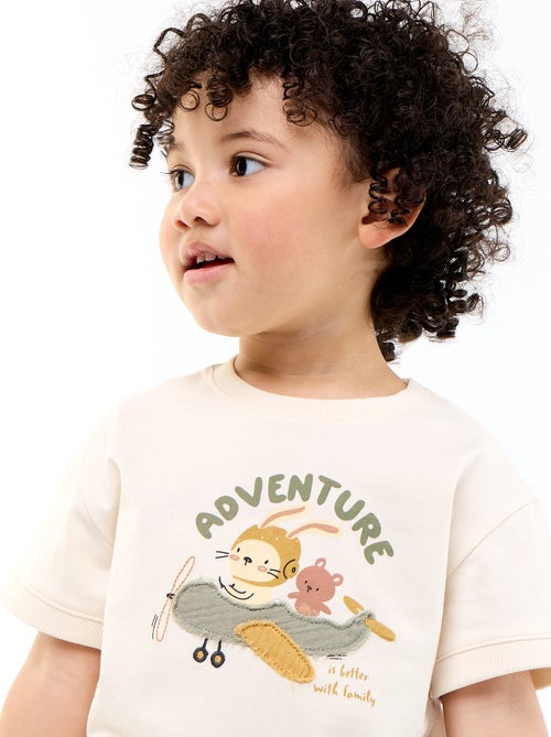 T-shirt a stampa fantasia a maniche corte - Kiabi