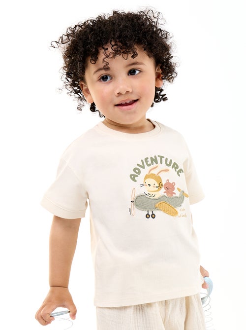 T-shirt a stampa fantasia a maniche corte - Kiabi