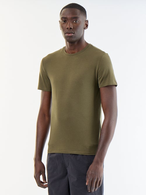 T-shirt a tinta unita - Slim fit - Kiabi T-shirt a tinta unita - Slim fit - Kiabi