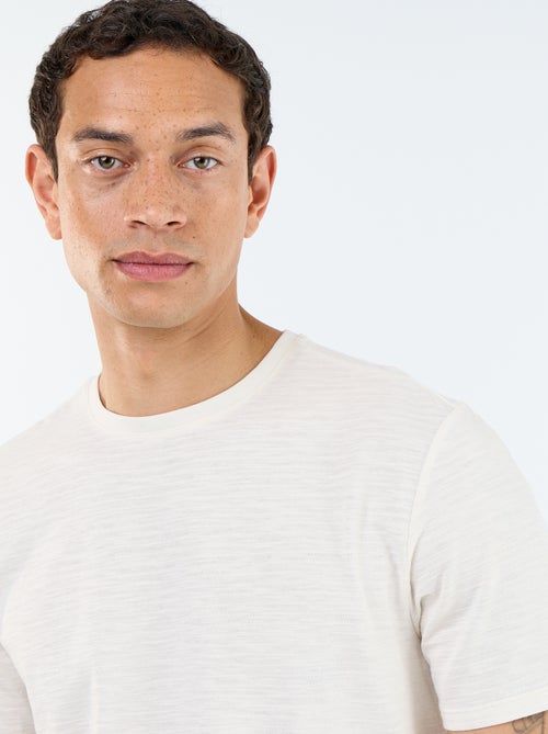 T-shirt a tinta unita a maniche corte - Kiabi