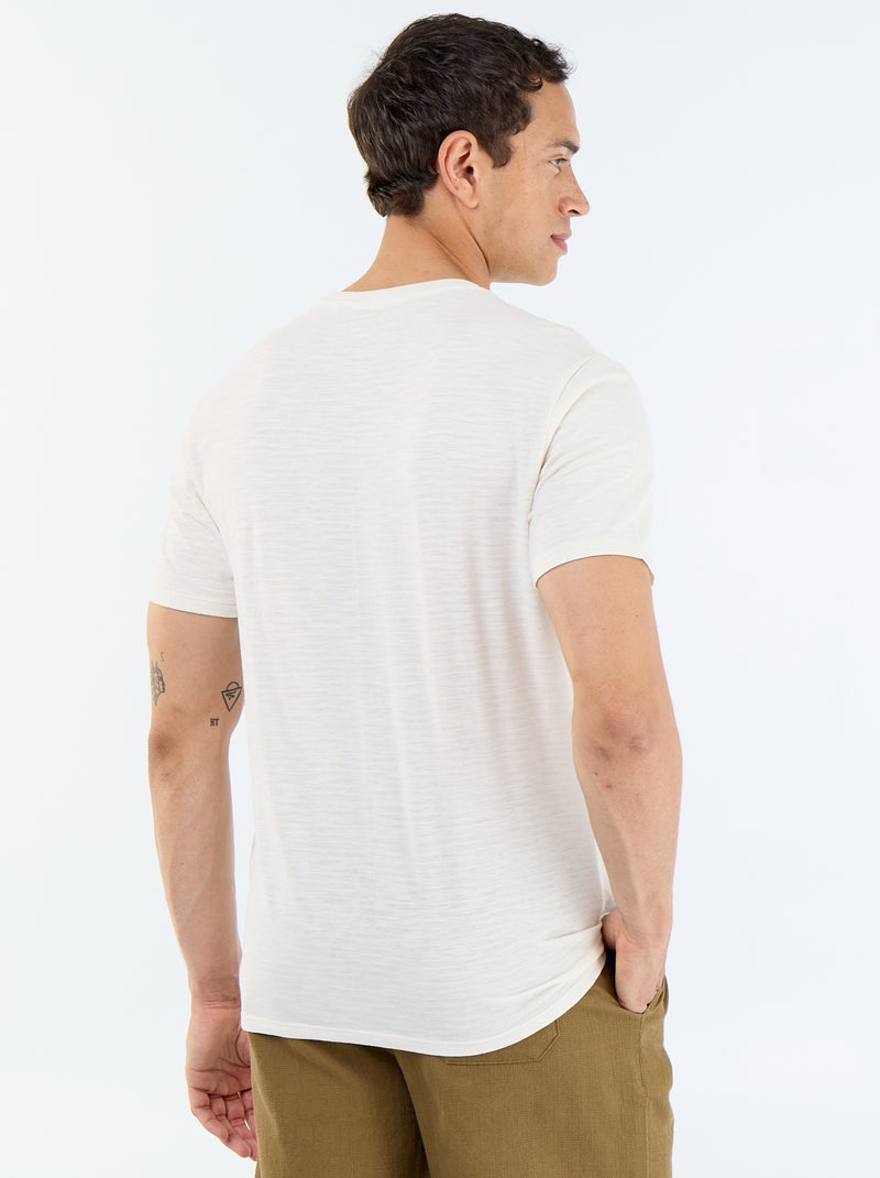 T-shirt a tinta unita a maniche corte Bianco - Kiabi