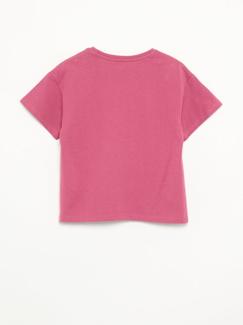 T-shirt a tinta unita a maniche corte da bambina - Kiabi - Kiabi