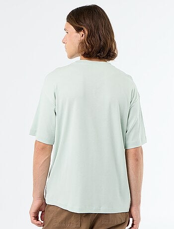 T-shirt a tinta unita a maniche corte e girocollo