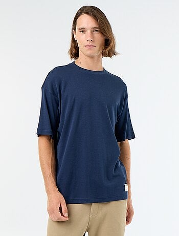 T-shirt a tinta unita a maniche corte e girocollo