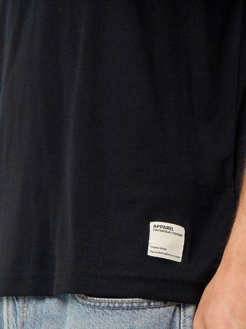 T-shirt a tinta unita a maniche corte e girocollo - Kiabi