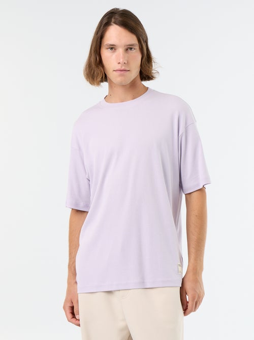 T-shirt a tinta unita a maniche corte e girocollo - Kiabi