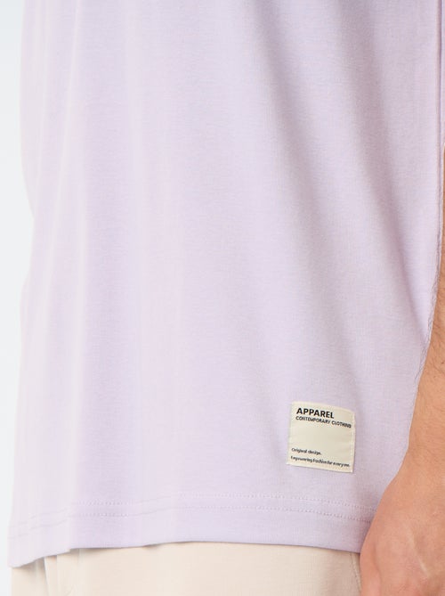 T-shirt a tinta unita a maniche corte e girocollo - Kiabi