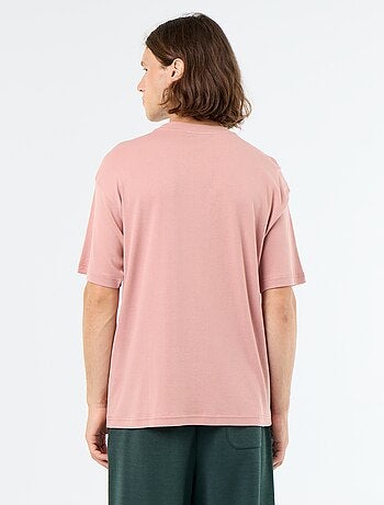 T-shirt a tinta unita a maniche corte e girocollo