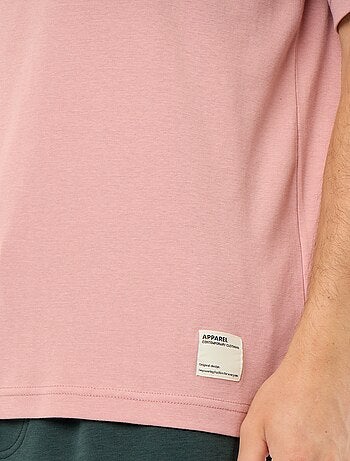 T-shirt a tinta unita a maniche corte e girocollo