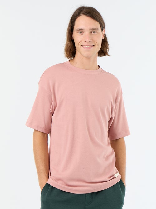 T-shirt a tinta unita a maniche corte e girocollo - Kiabi