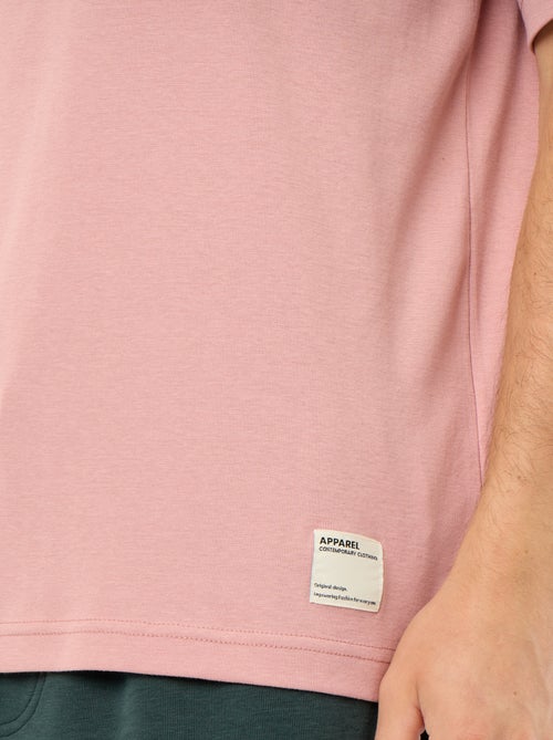T-shirt a tinta unita a maniche corte e girocollo - Kiabi