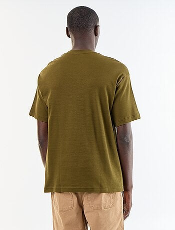 T-shirt a tinta unita a maniche corte e girocollo
