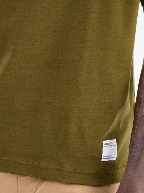 T-shirt a tinta unita a maniche corte e girocollo - Kiabi