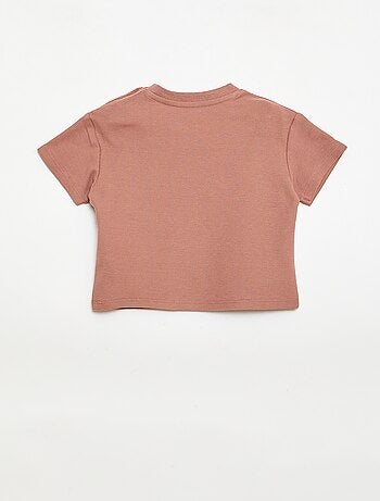 T-shirt a righe maniche corte in cotone