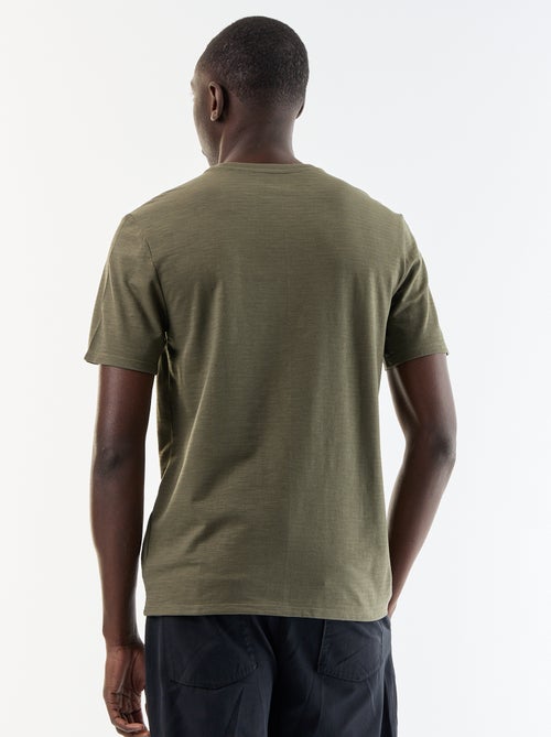 T-shirt a tinta unita a maniche corte - Kiabi