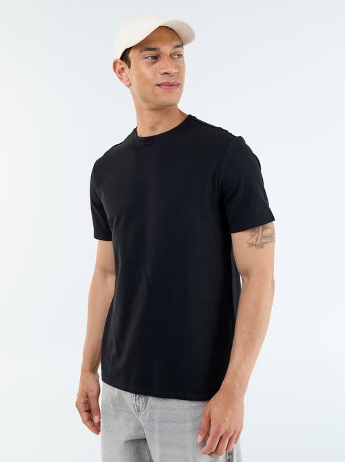 T-shirt a tinta unita a maniche corte - Kiabi