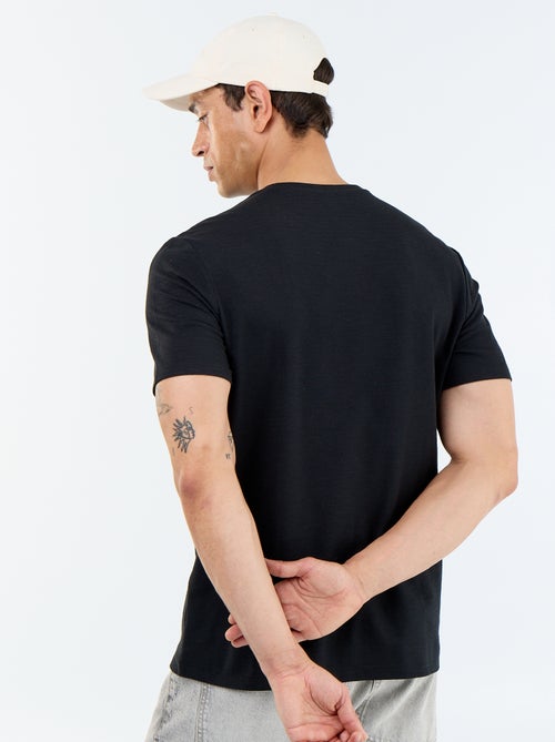 T-shirt a tinta unita a maniche corte - Kiabi