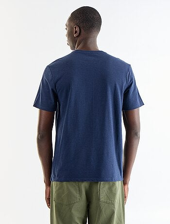 T-shirt a tinta unita a maniche corte