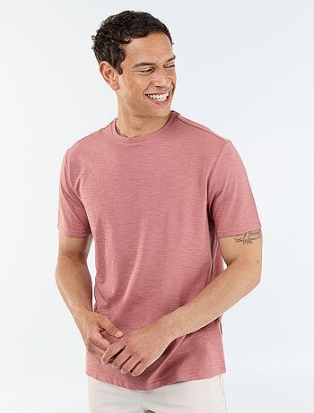T-shirt a tinta unita a maniche corte