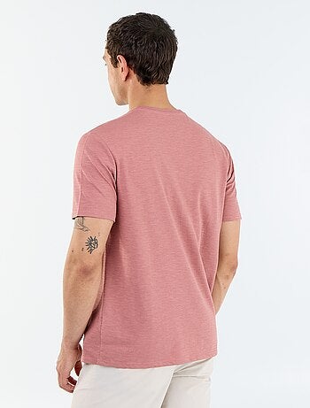 T-shirt a tinta unita a maniche corte