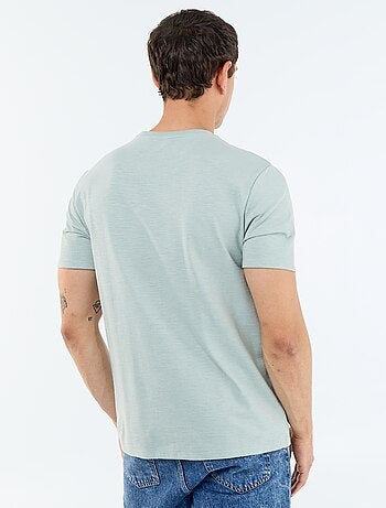 T-shirt a tinta unita a maniche corte