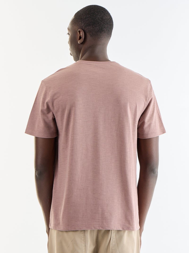 T-shirt a tinta unita a maniche corte Viola - Kiabi