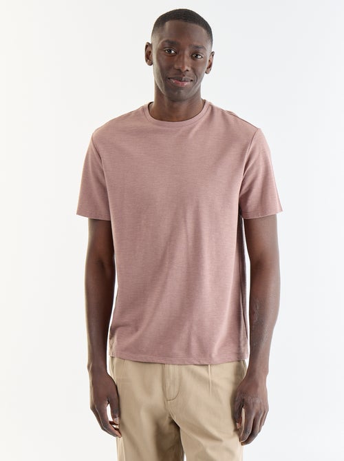 T-shirt a tinta unita a maniche corte - Kiabi