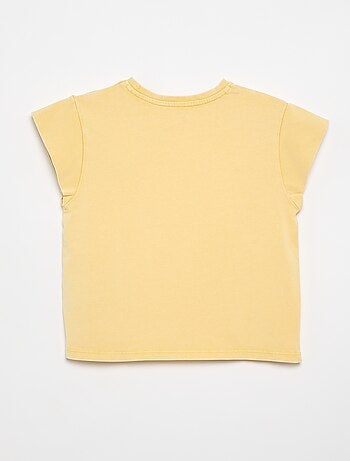 T-shirt a tinta unita a maniche extra-corte