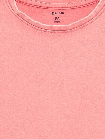 T-shirt a tinta unita a maniche extra-corte