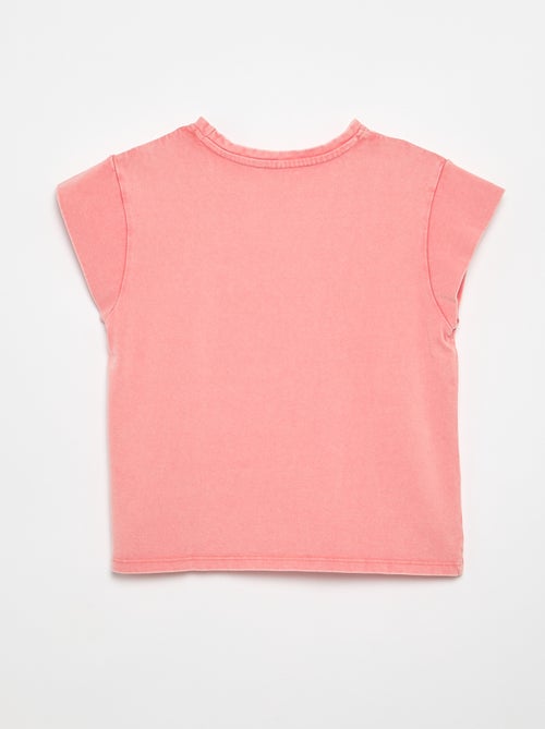 T-shirt a tinta unita a maniche extra-corte - Kiabi