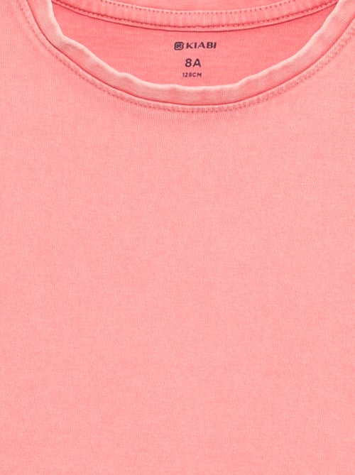 T-shirt a tinta unita a maniche extra-corte - Kiabi