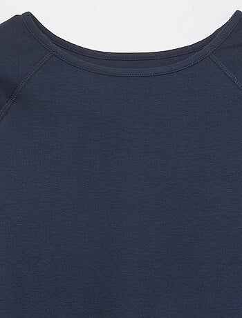 T-shirt a tinta unita a maniche lunghe - collezione facile da indossare