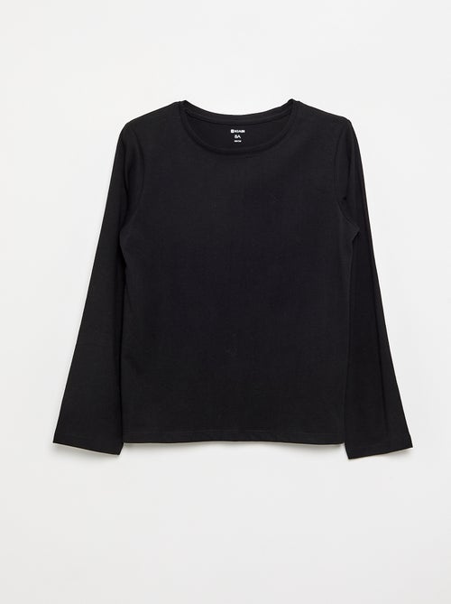 T-shirt a tinta unita a maniche lunghe - Kiabi T-shirt a tinta unita a maniche lunghe - Kiabi