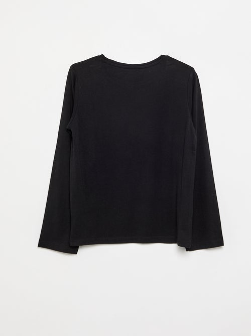 T-shirt a tinta unita a maniche lunghe - Kiabi T-shirt a tinta unita a maniche lunghe - Kiabi