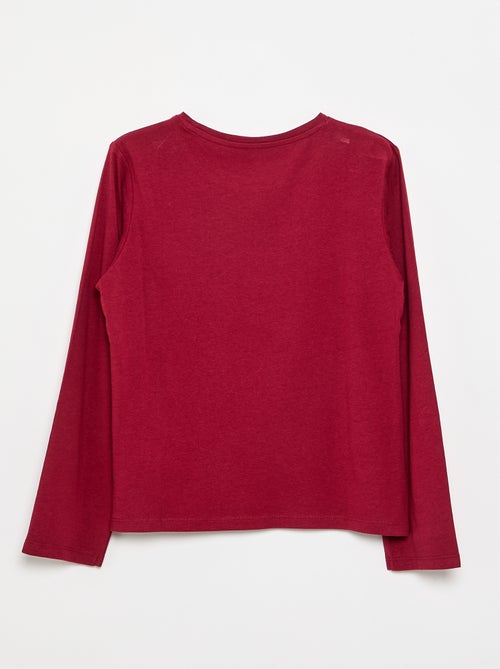 T-shirt a tinta unita a maniche lunghe - Kiabi T-shirt a tinta unita a maniche lunghe - Kiabi