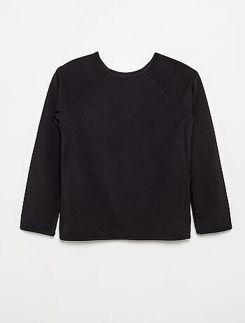 T-shirt a tinta unita con maniche raglan
