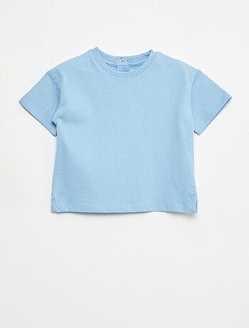 T-shirt a tinta unita senza maniche