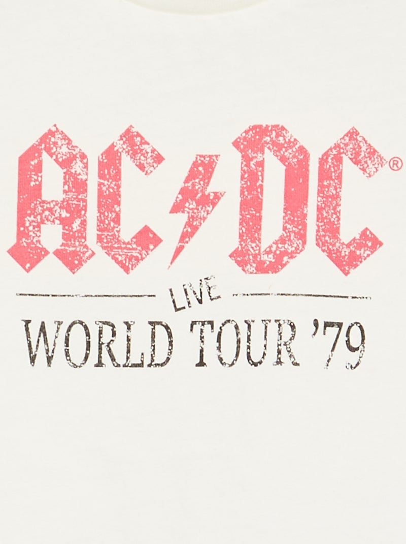 T-shirt 'AC DC' a maniche corte Bianco - Kiabi