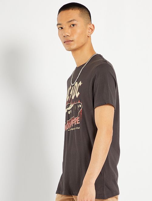 T-shirt 'AC-DC' - grigio scuro - Kiabi - 12.00€