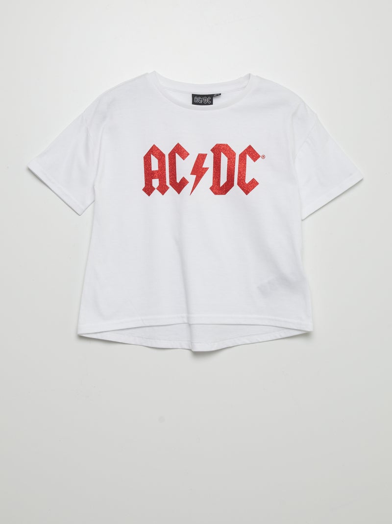 T-shirt 'ACDC' a maniche corte BIANCO - Kiabi