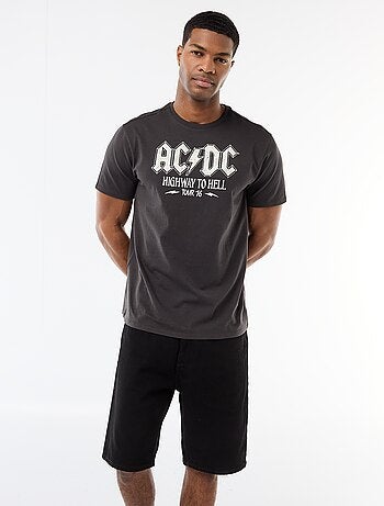 T-shirt 'AC/DC' a maniche corte stampato fronte/retro