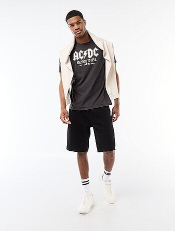 T-shirt 'AC/DC' a maniche corte stampato fronte/retro