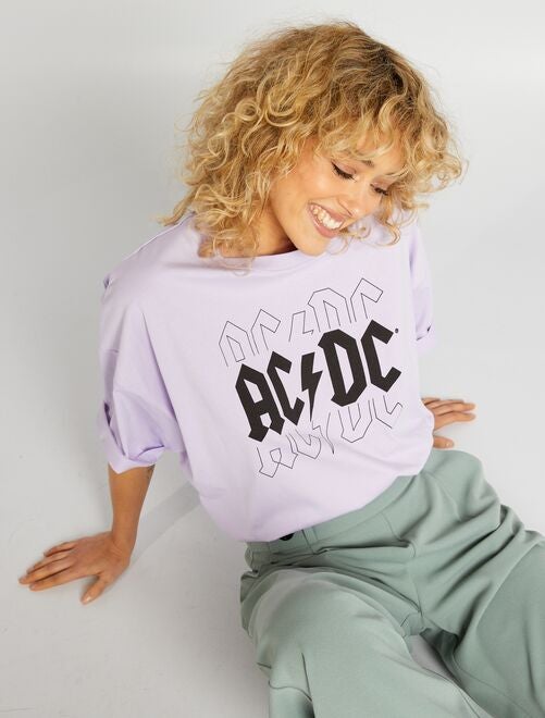 T-shirt 'AC/DC' scollo tondo - Kiabi