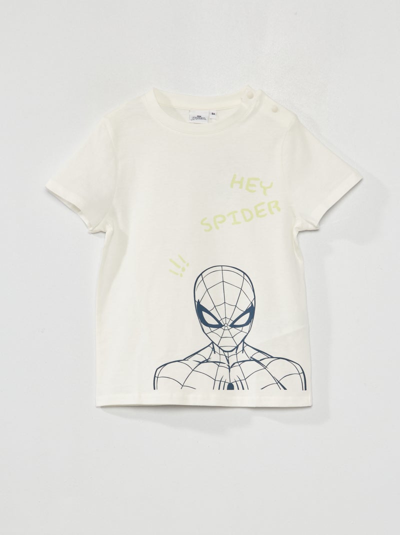 T-shirt adaptive in jersey 'Spiderman' BIANCO - Kiabi